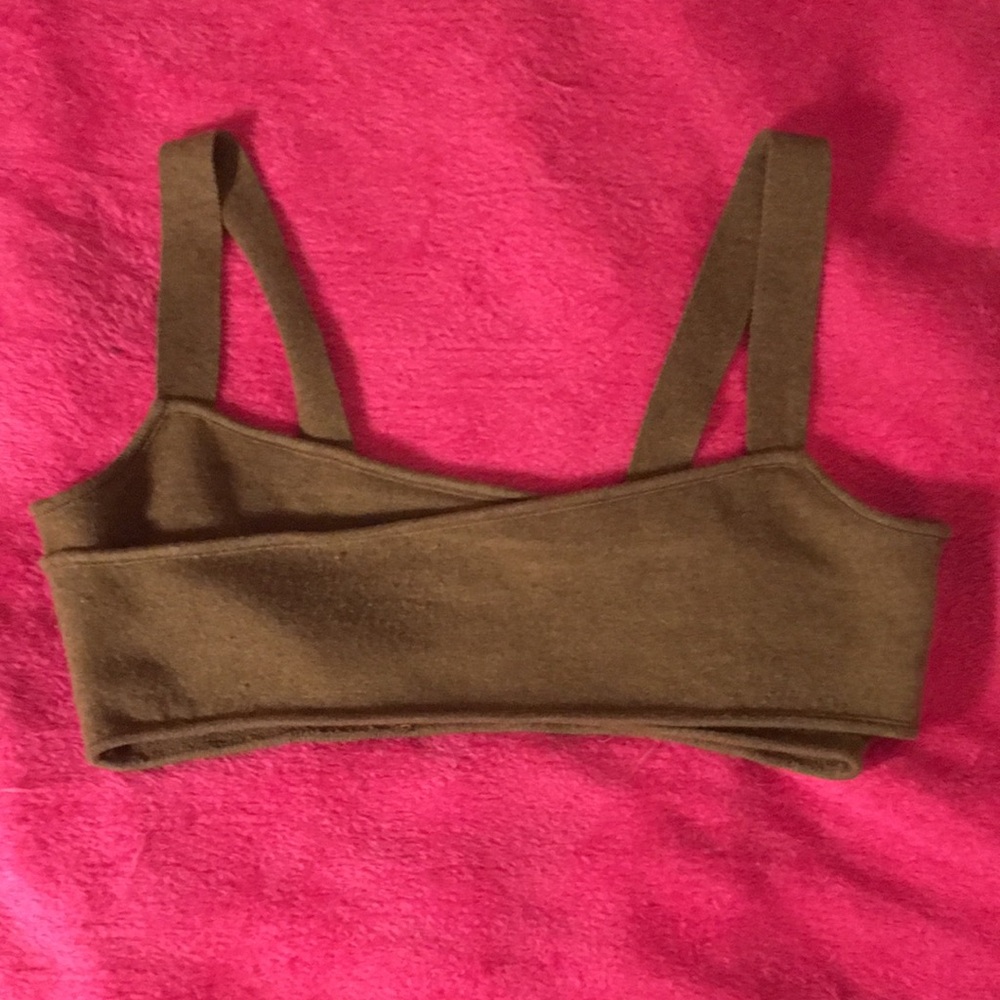 Mango Olive Green Minimal Stretch Bralette